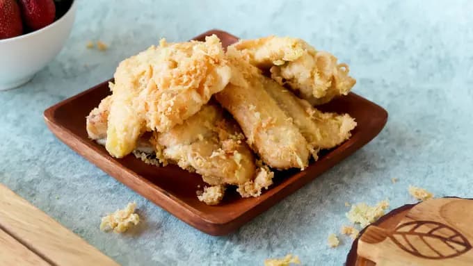 Pisang Goreng Krispi dengan Wijen