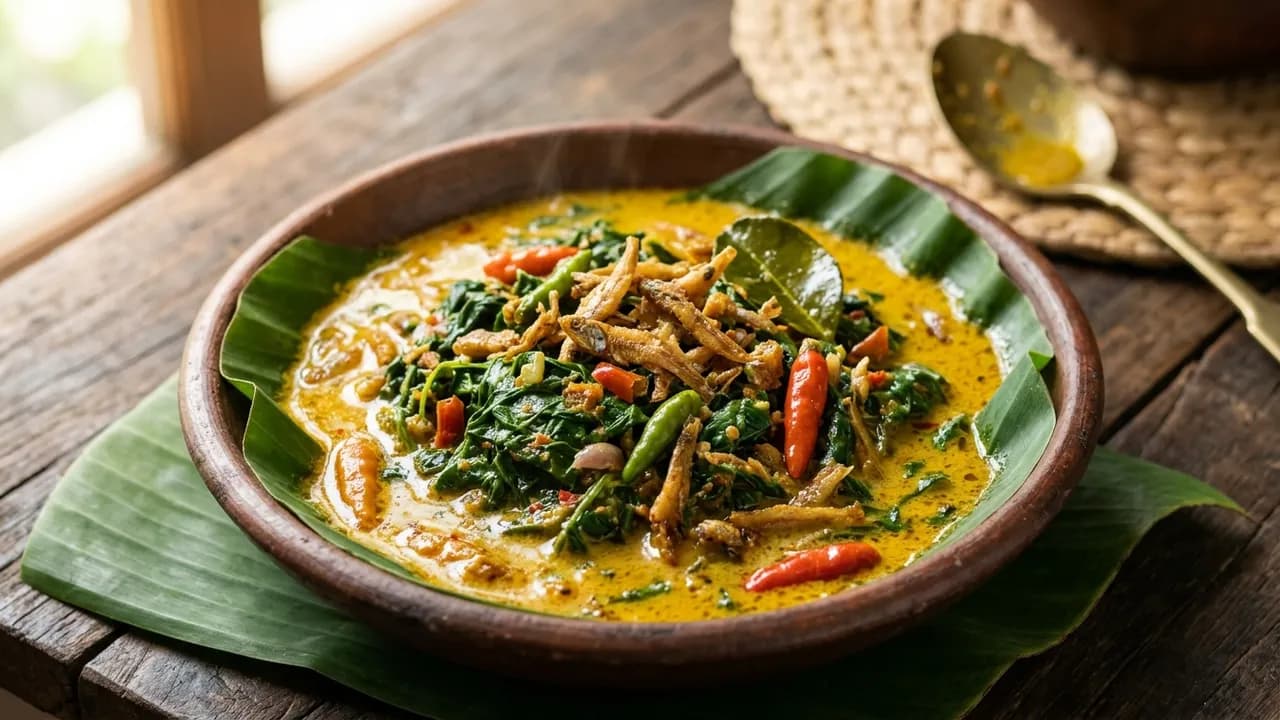Resep Gulai Daun Singkong Teri Khas Padang Kuah Santan Lemak Gurih