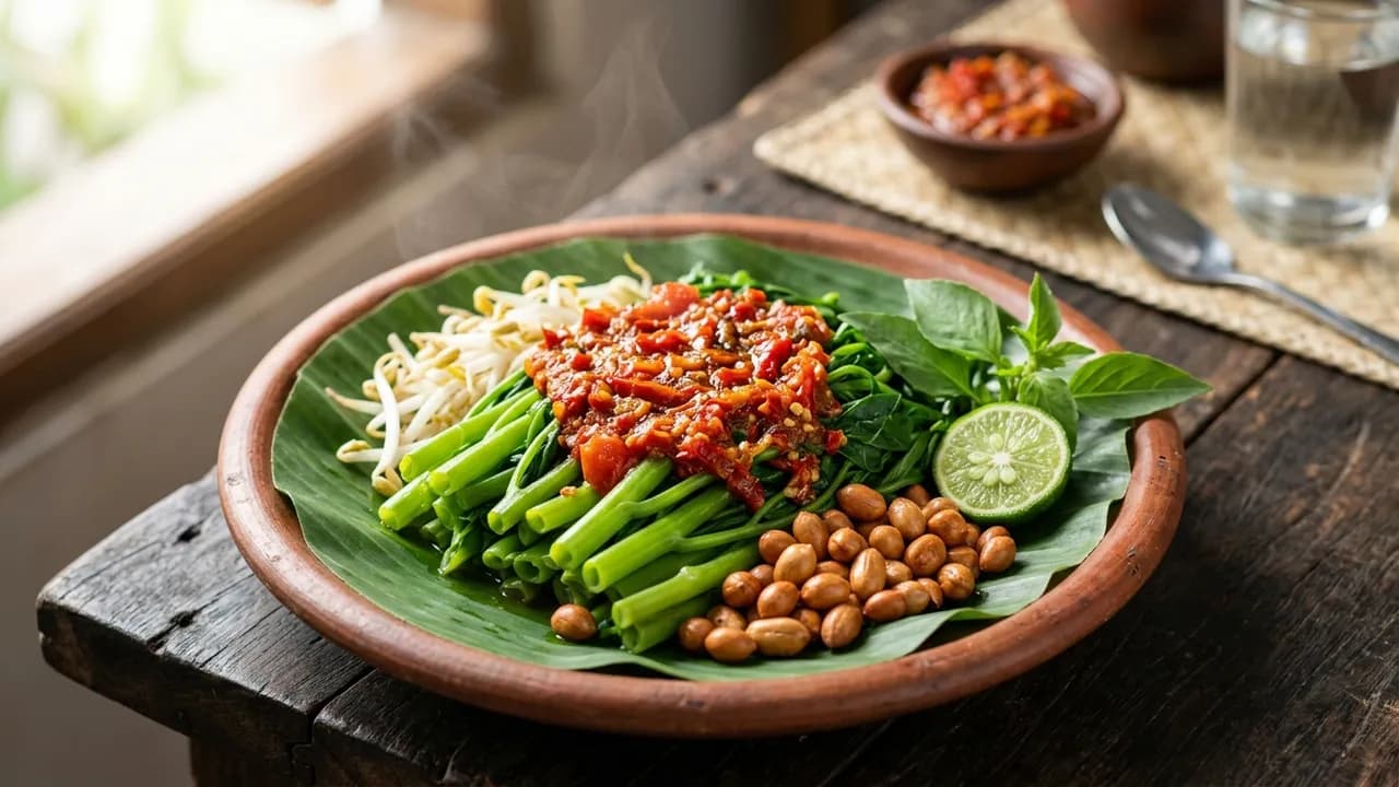 Resep Masakan Plecing Kangkung Khas Lombok Sambal Tomat Terasi Pedas Segar