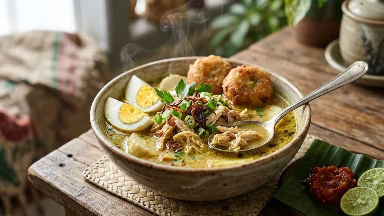 Resep Soto Banjar Ayam Kampung Asli Kuah Susu Bumbu Rempah Harum